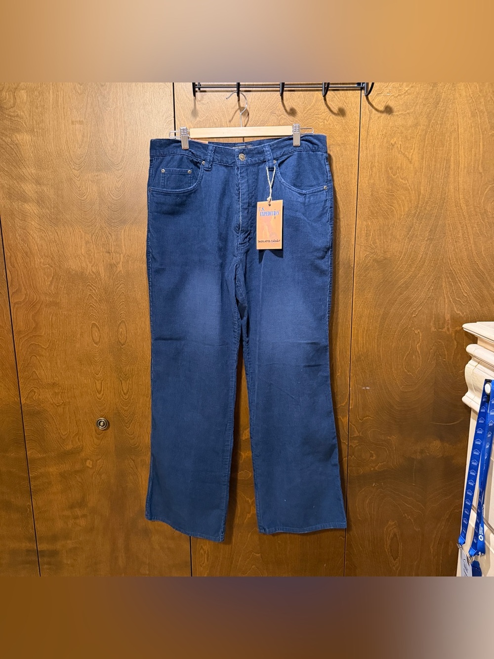 NWT Classic Men's Straight Leg Blue Corduroy Pants 32x30